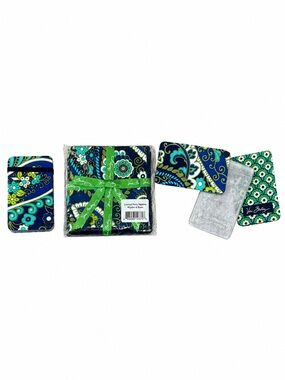 Vera Bradley Rhythm & Blues Set Cocktail Napkins + Mini Photo Albums NWOT